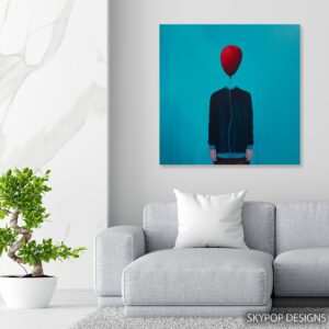 Balloon Head Silhouette Art
