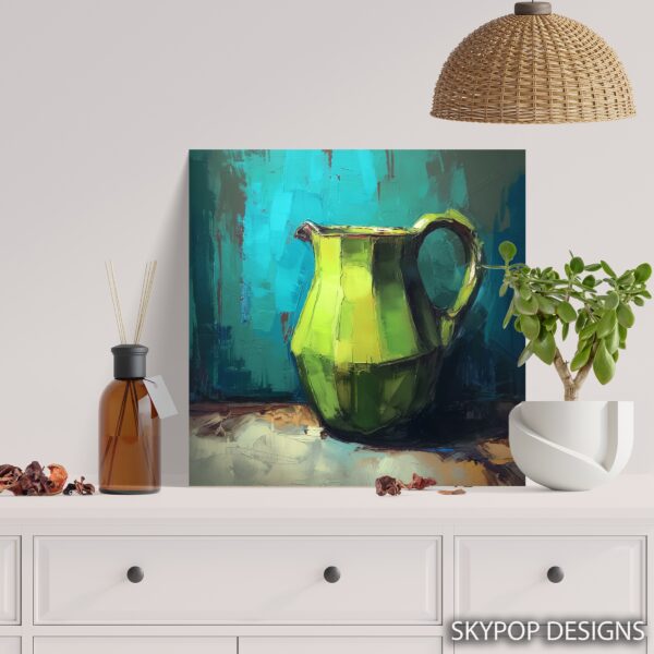 Vibrant Green Pitcher Art