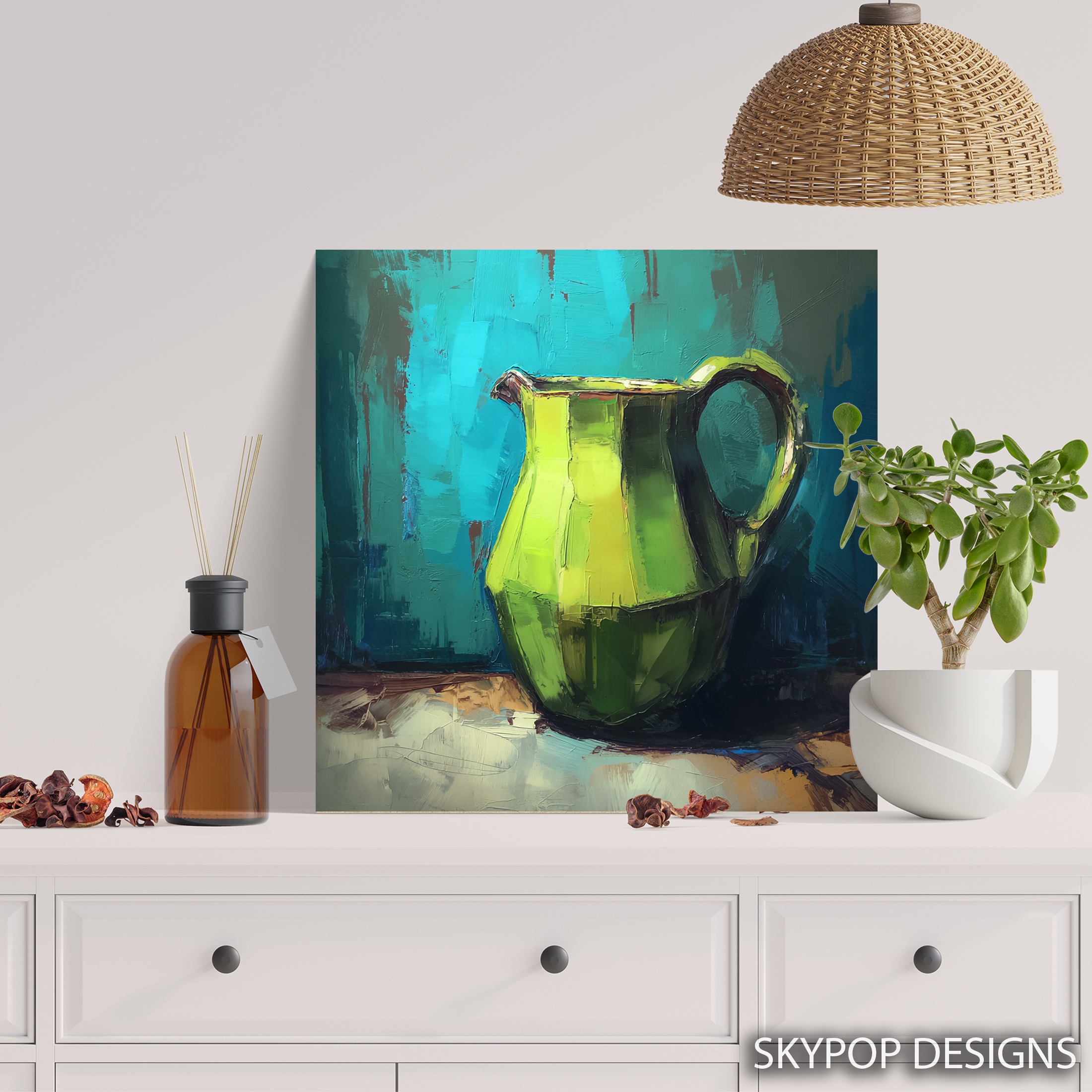 5.jpg Vibrant Green Pitcher Art