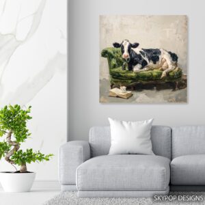 Cow on Couch Art