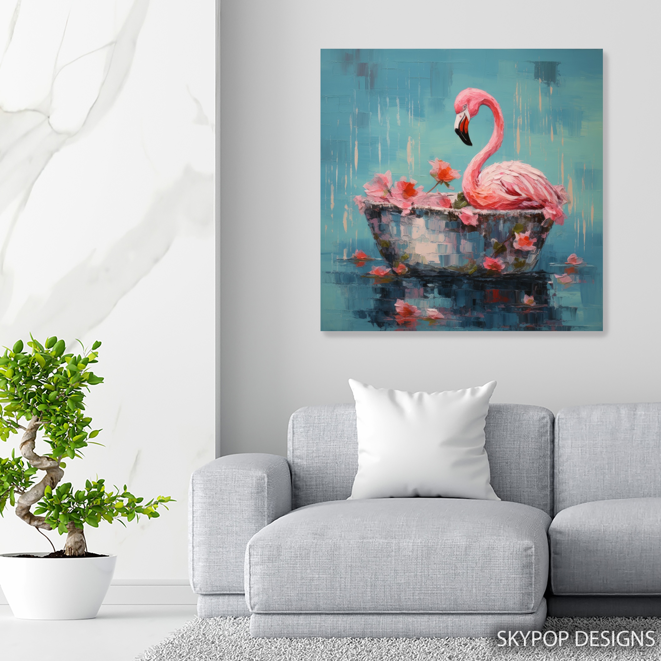 5.jpg Flamingo Floral Art