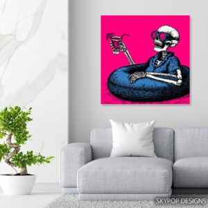 Skeleton Cocktail Party Art