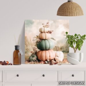 Pastel Pumpkin Stack Art