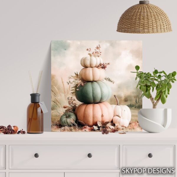 Pastel Pumpkin Stack Art
