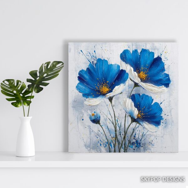 Blue Floral Art