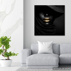 Golden Lips Art