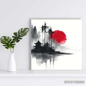 Rising Sun Pagoda Art
