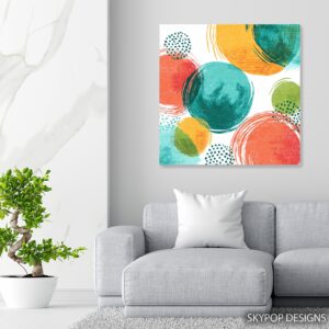 Vibrant Circles Abstract Art