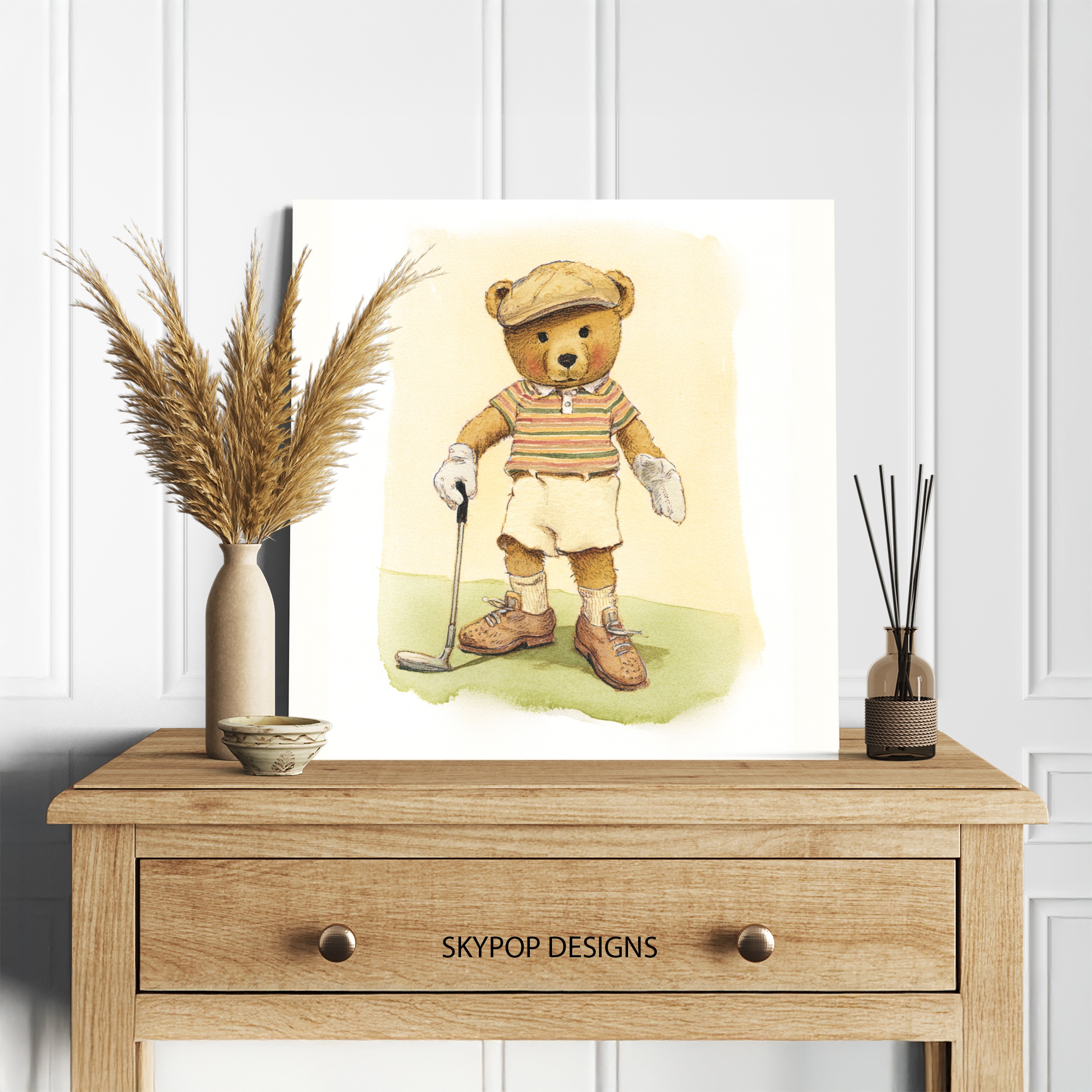 5.jpg Bear Golfing Art