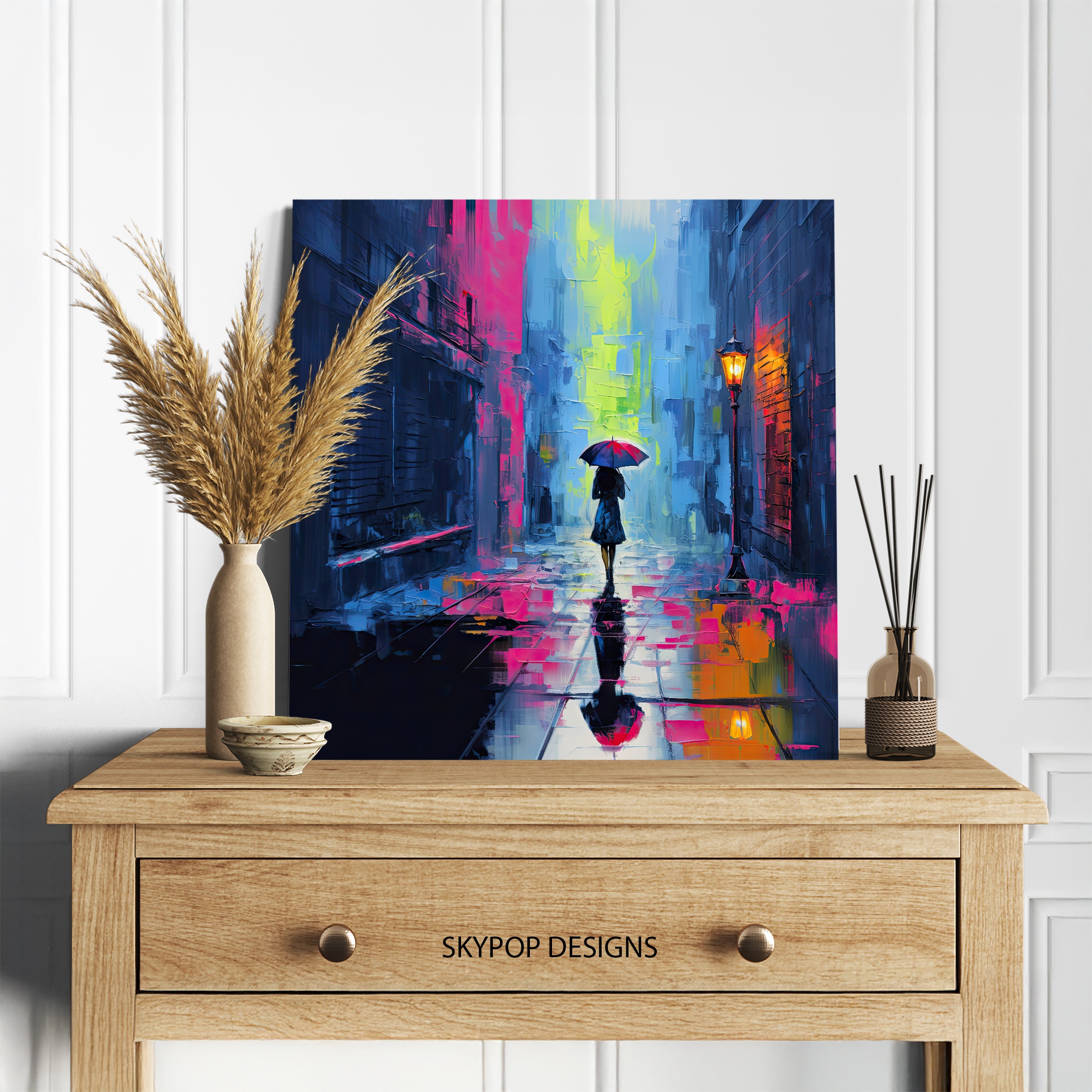 5.jpg Rainy Evening Cityscape Art
