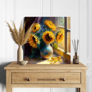 Sunflower Bee Art