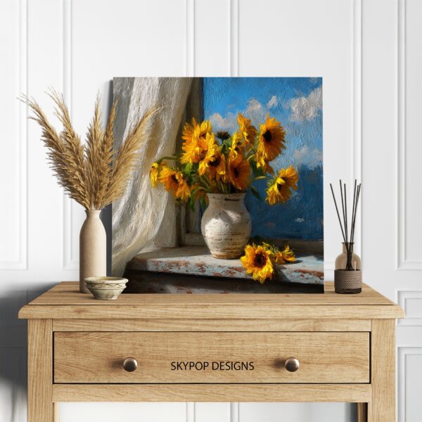 Sunflower Vase Art