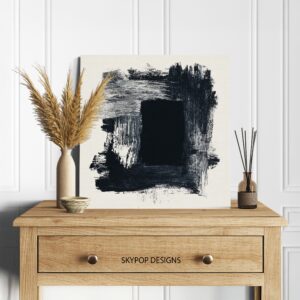 Monochrome Brushstroke Art