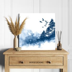 Flying Birds Forest Art