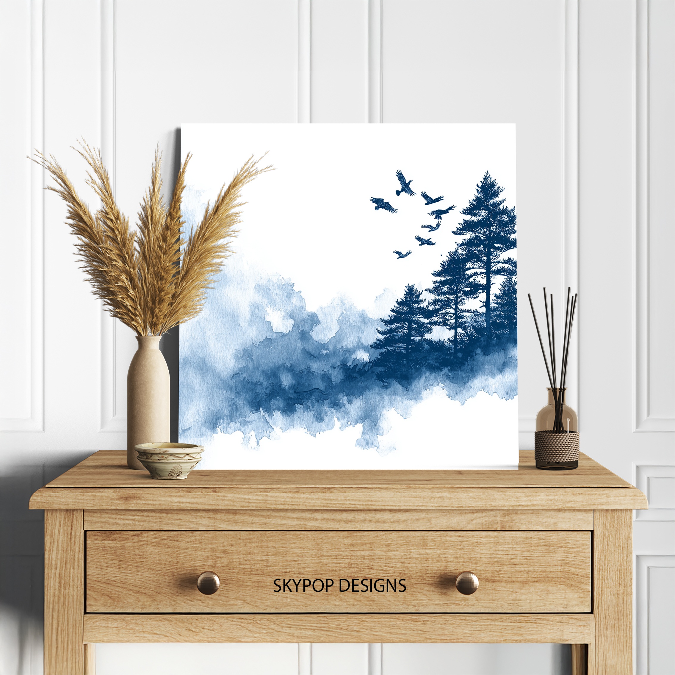 5.jpg Flying Birds Forest Art