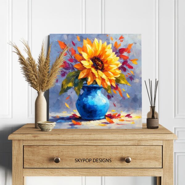 Sunflower Vase Art