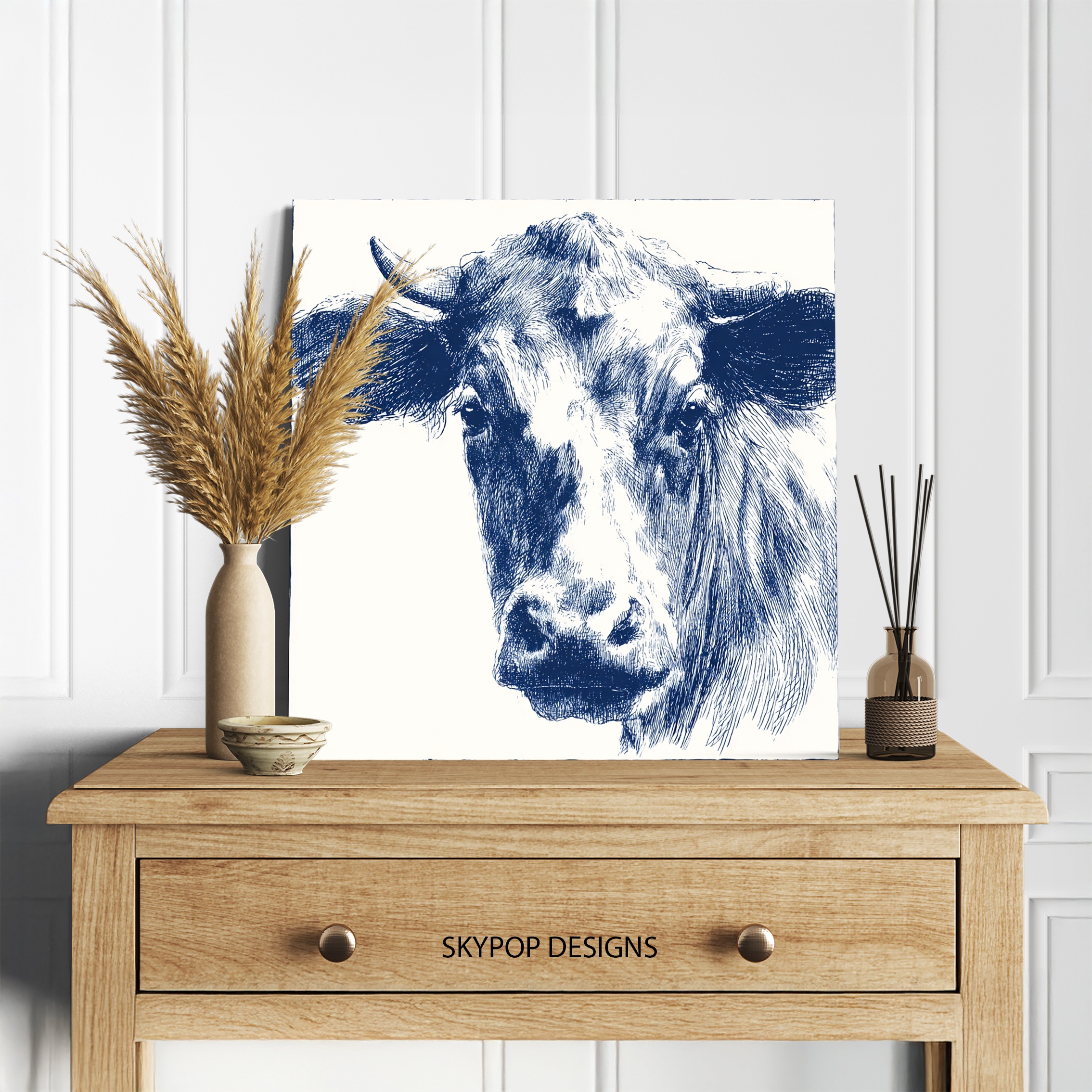5.jpg Blue Cow Art