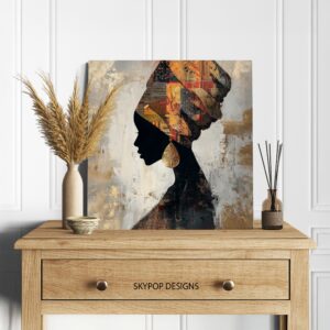African Queen Silhouette Art