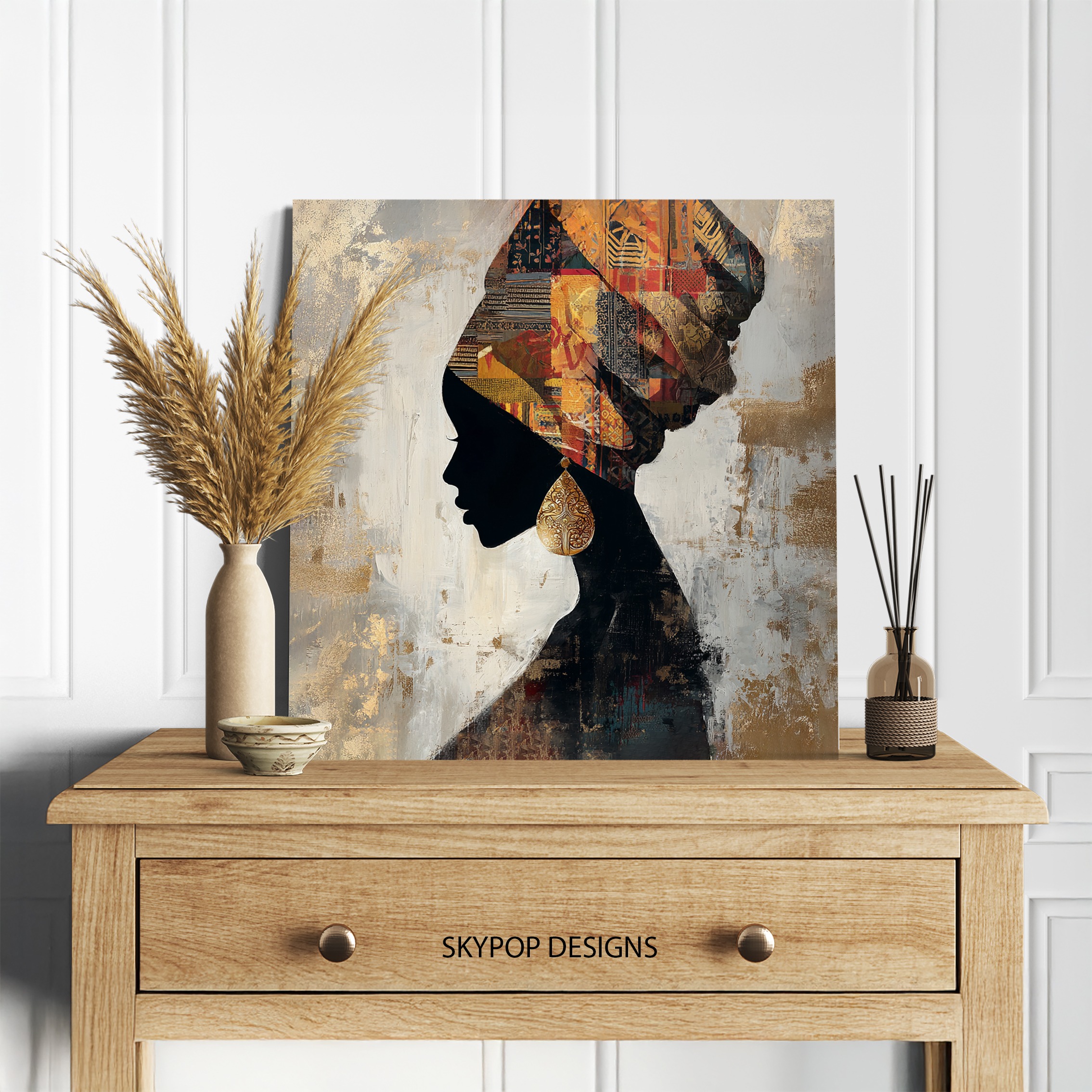 5.jpg African Queen Silhouette Art