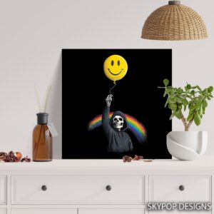 Grim Reaper Smiley Balloon Art