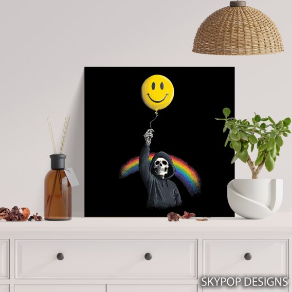Grim Reaper Smiley Balloon Art