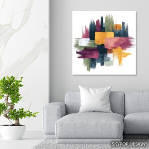 Color Block Brush Stroke Art