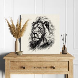 Lion Portrait Art
