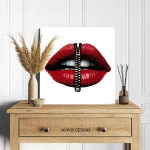 Zipped Lips Art