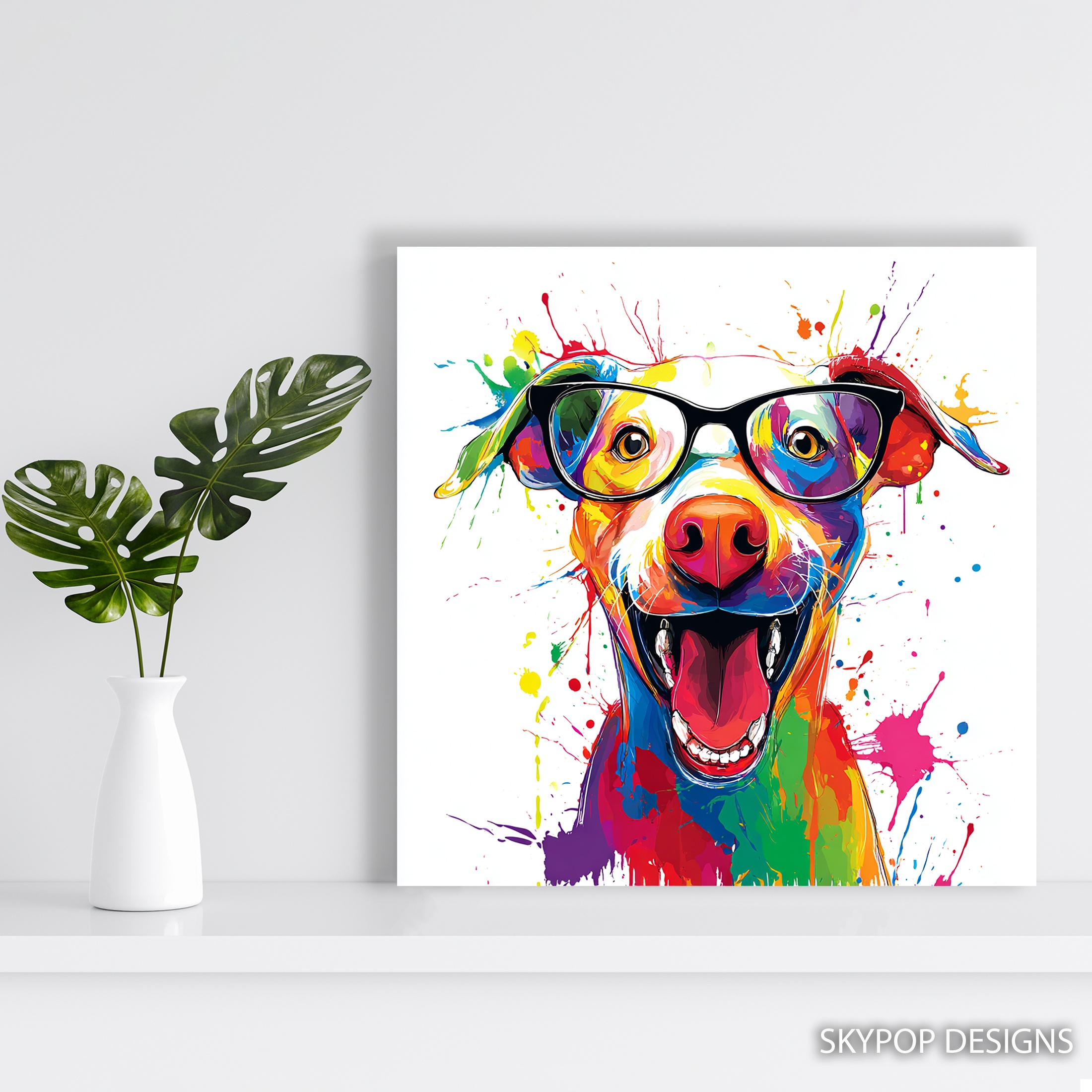 5.jpg Colorful Dog Glasses Art