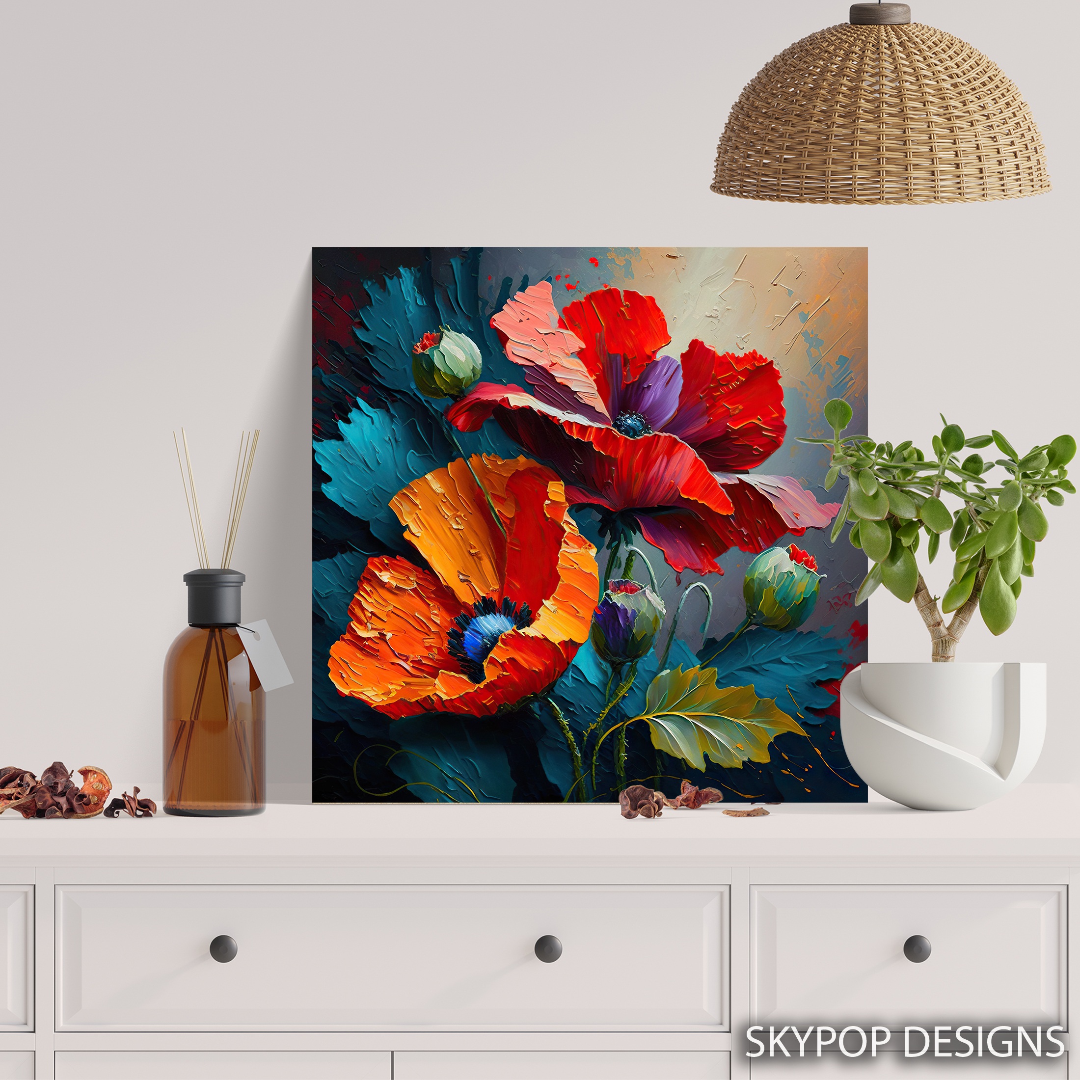 5.jpg Vibrant Poppy Bloom Art