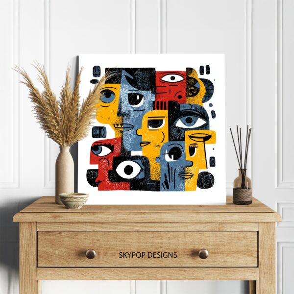 Cubist Faces Art