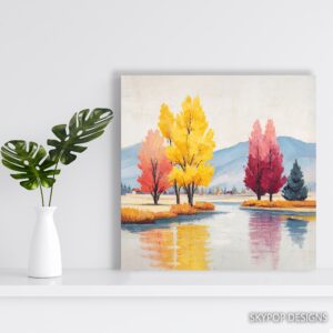 Autumn Reflections Lake Art