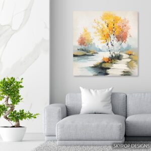 Autumn Birch Trees Art