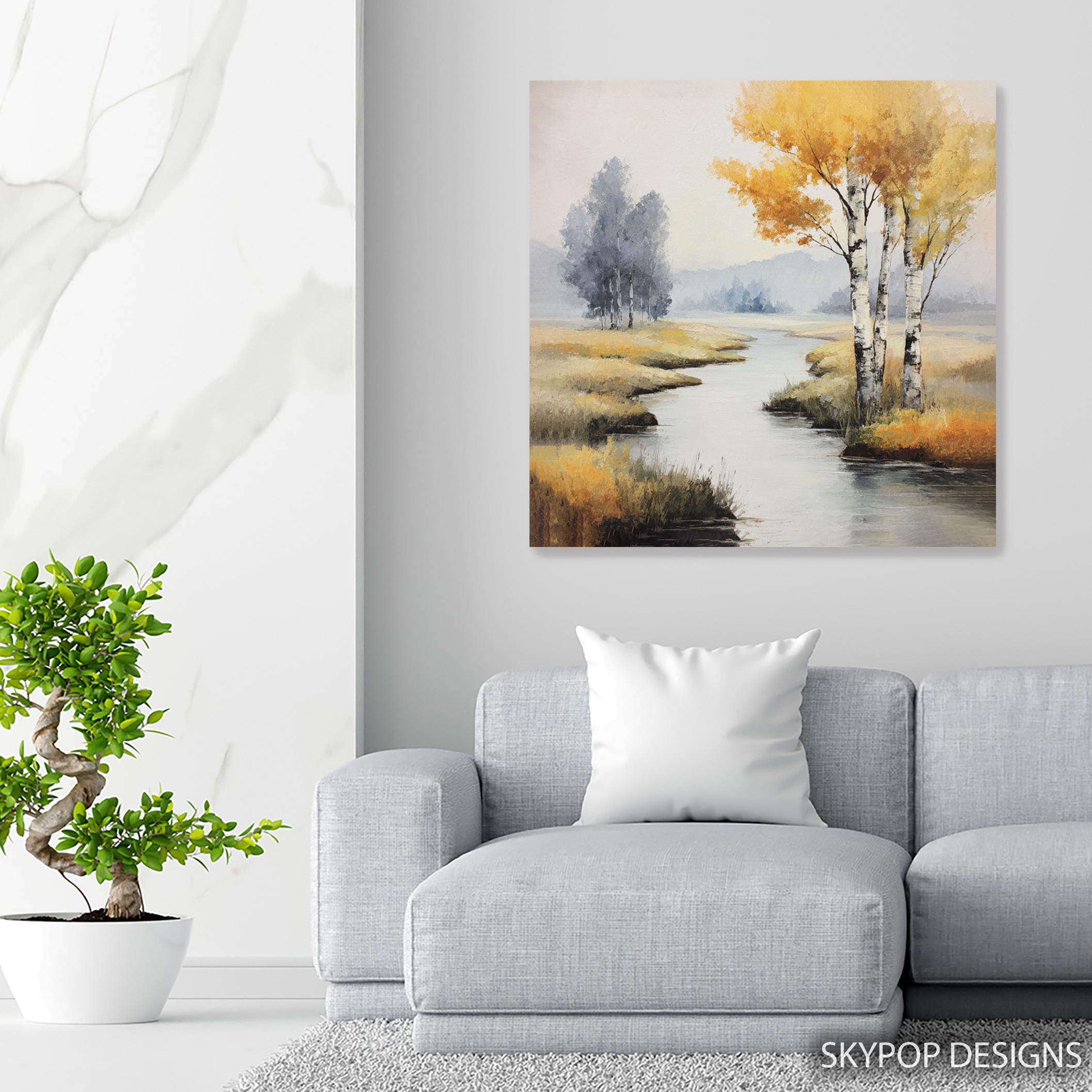 5.jpg Autumn Birch River Art