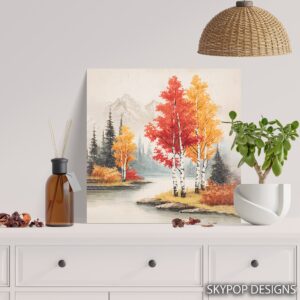 Autumn Birch Grove Art