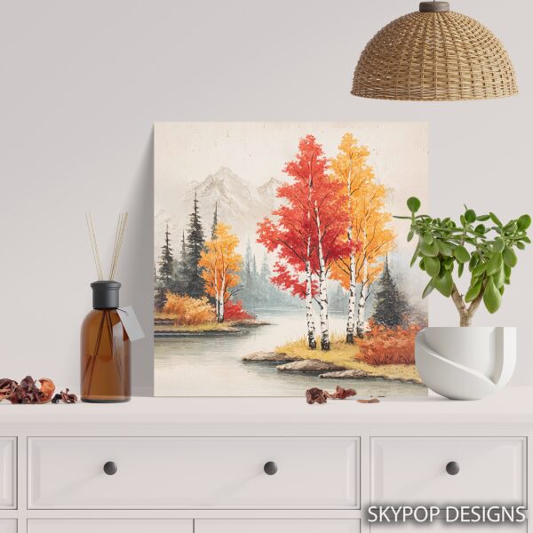 Autumn Birch Grove Art