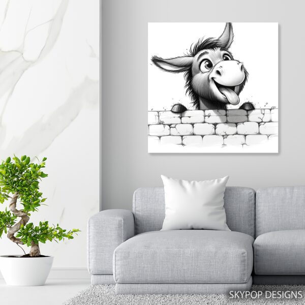 Donkey Peeking Art