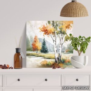 Autumn Birch Forest Art