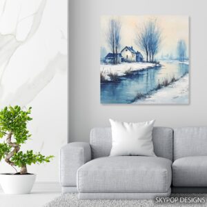 Winter Cottage Art