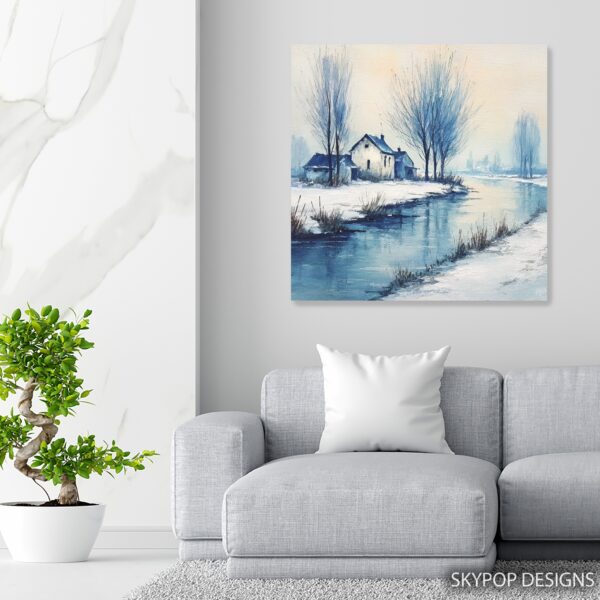 Winter Cottage Art