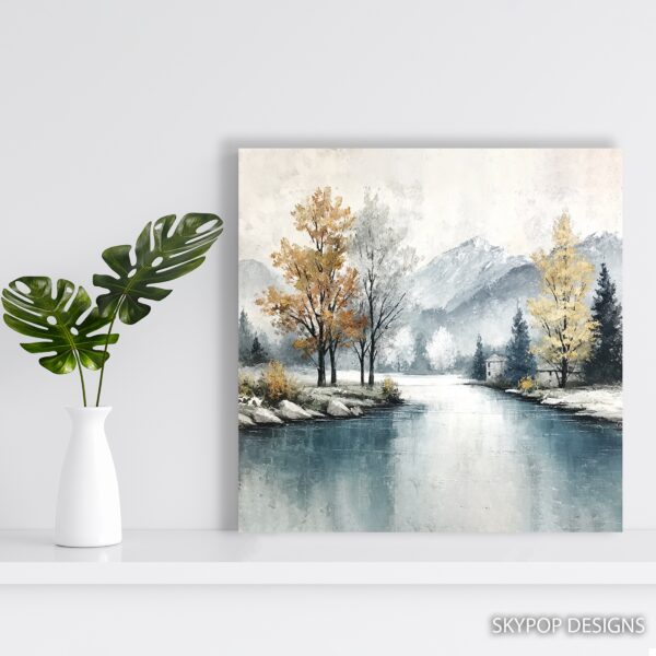 Tranquil Mountain Lake Art