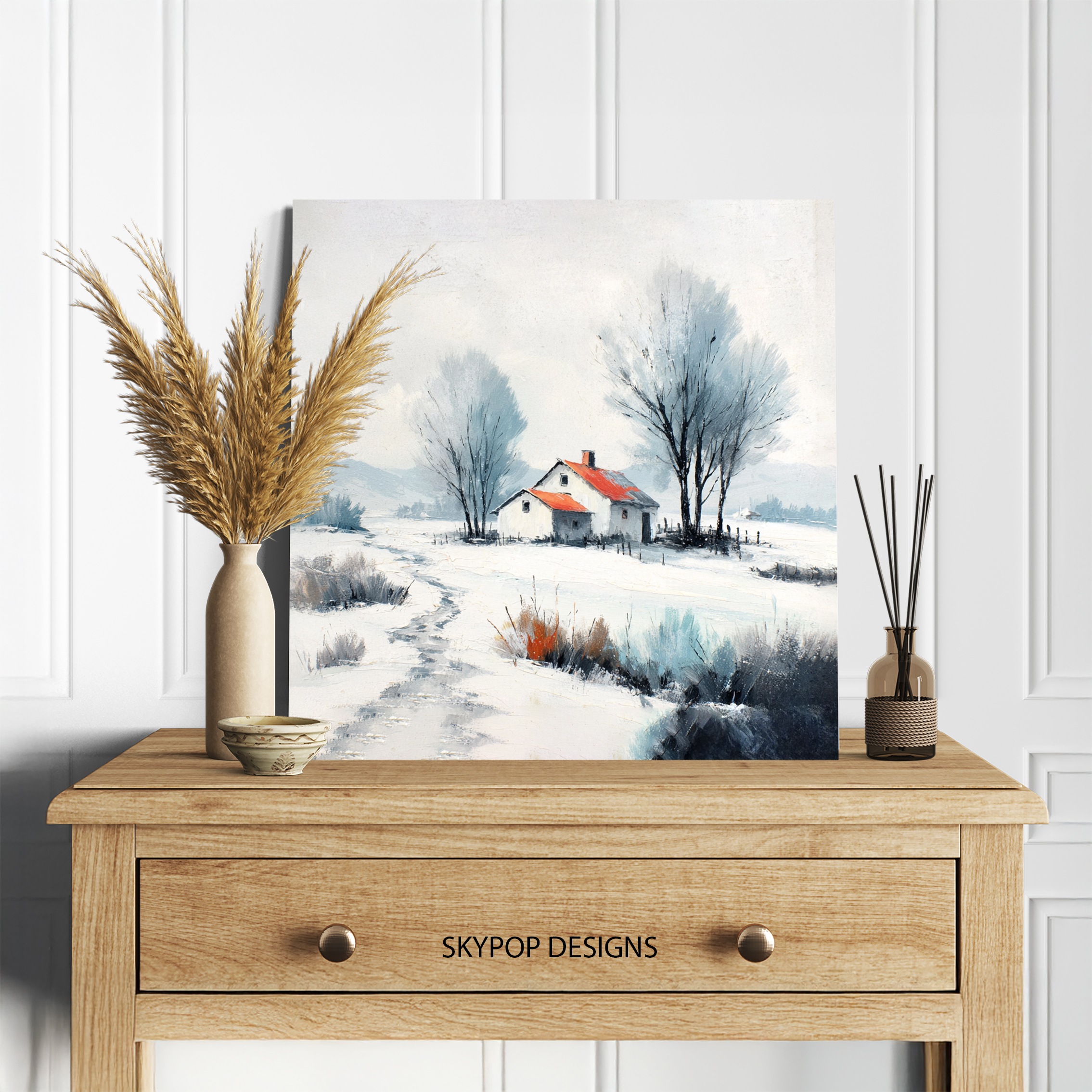 5.jpg Winter Farmhouse Art