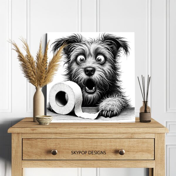 Yorkshire Terrier Toilet Paper Art