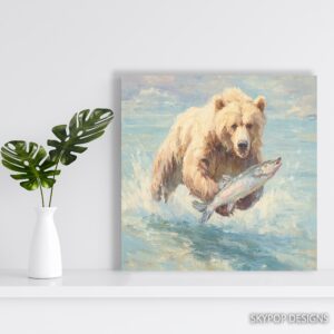 Bear Fishing Art