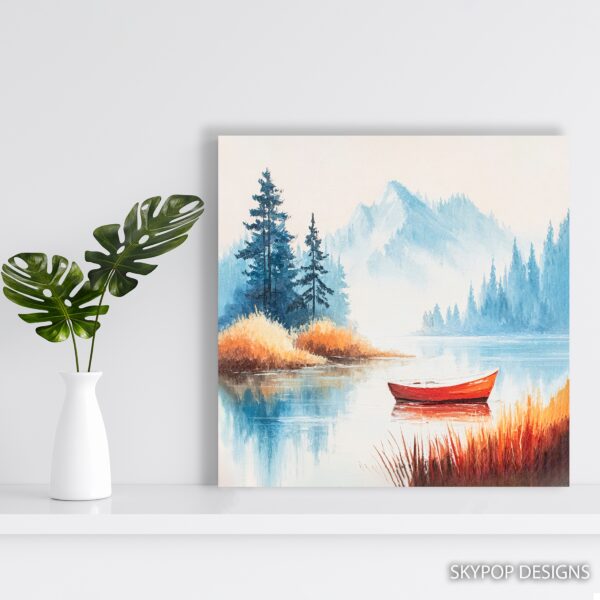 Misty Mountain Lake Art