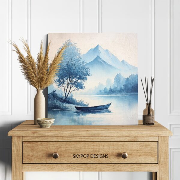 Serene Lake Mountain Art