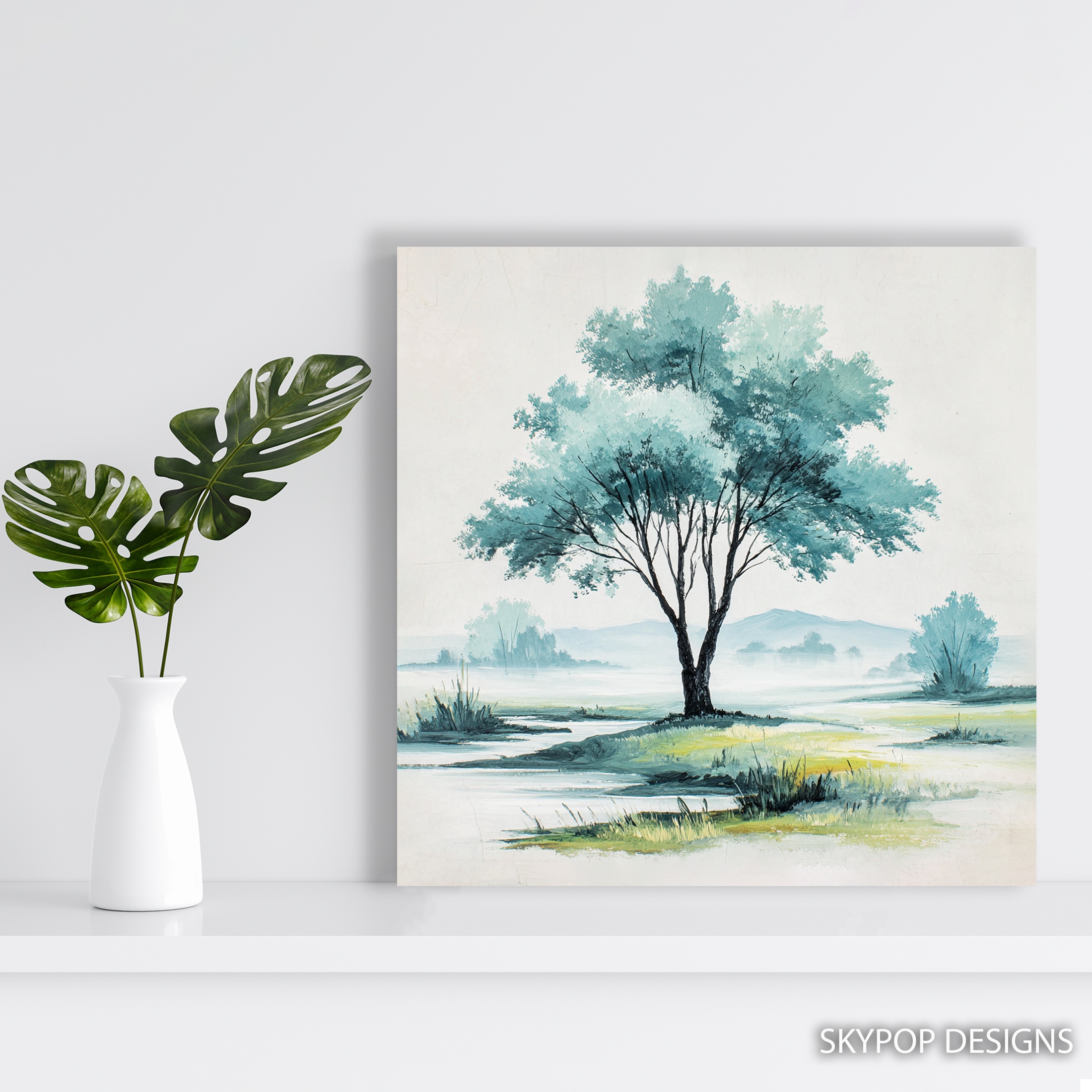 5.jpg Serene Tree Lake Art