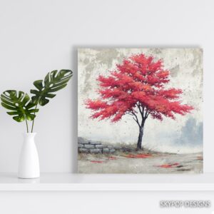 Red Maple Tree Art
