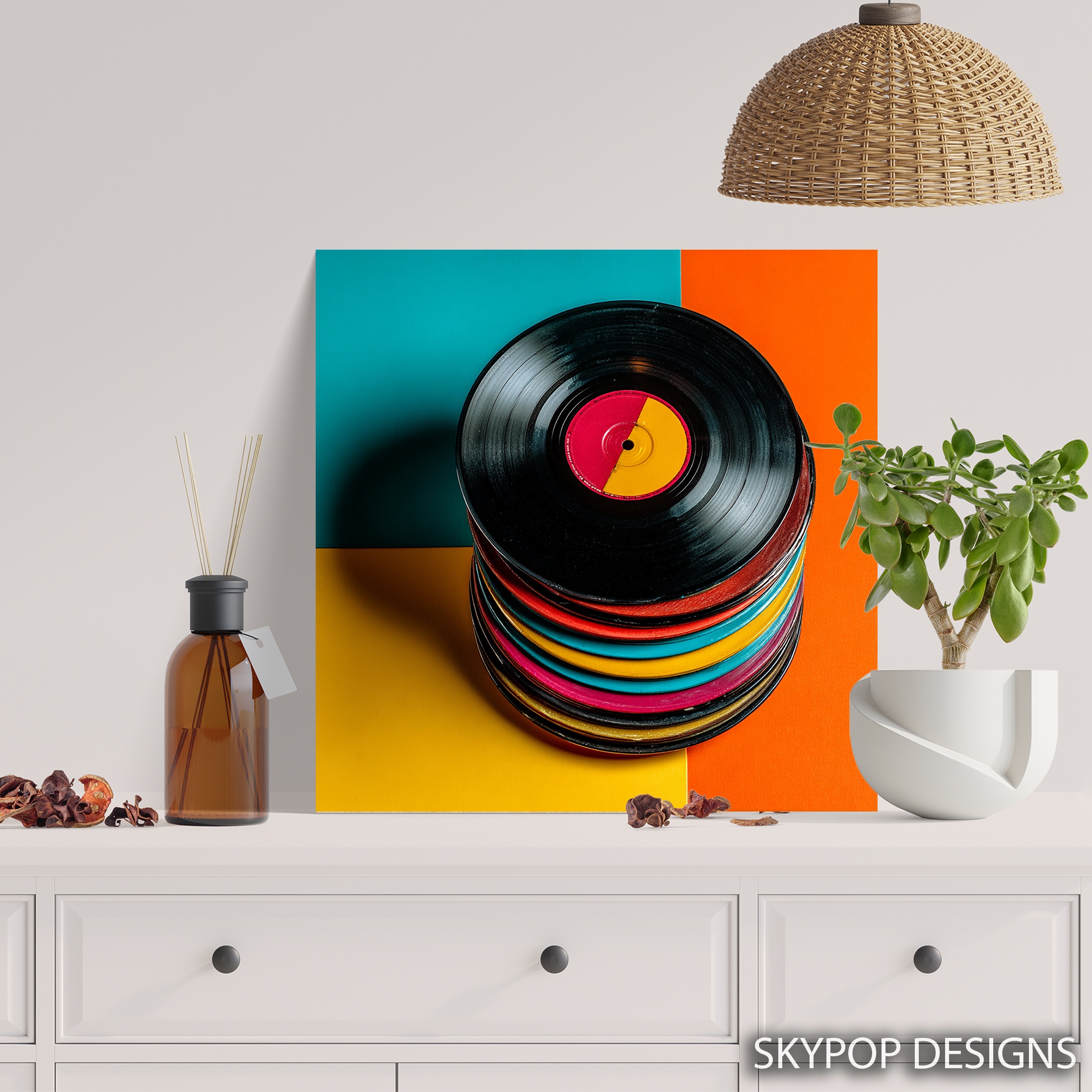 5.jpg Vinyl Record Stack Art