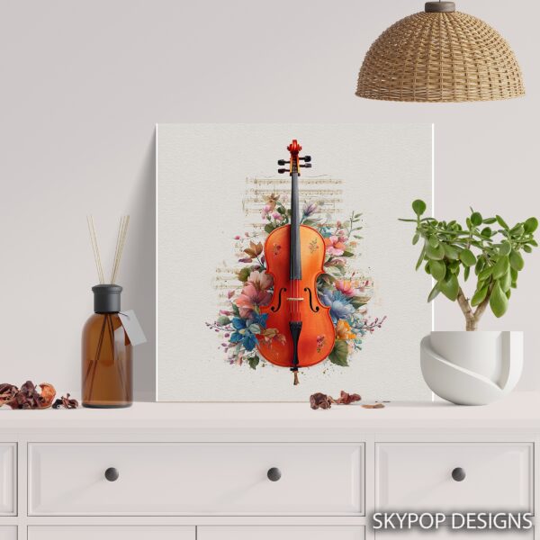 Violin Floral Symphony Art
